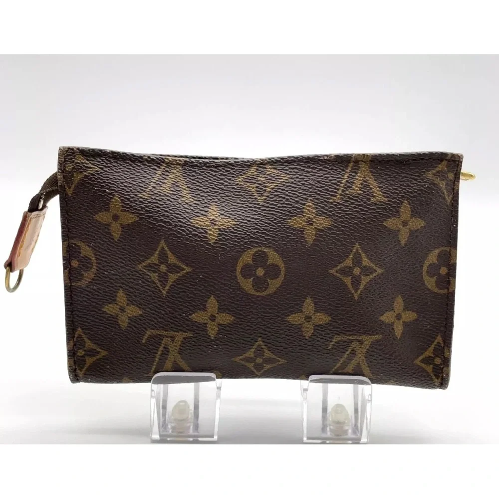 Authentic  Louis Vuitton Monogram Bucket Pouch PM W/Box